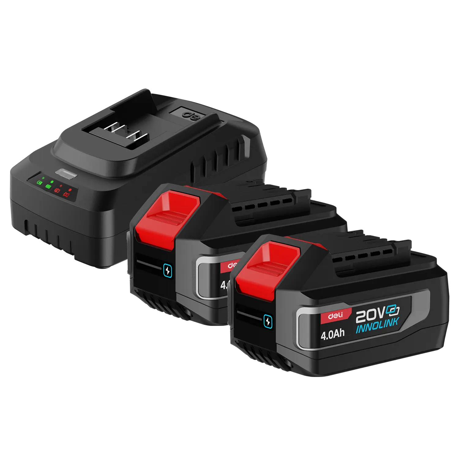 Lithium-ion battery and charger set