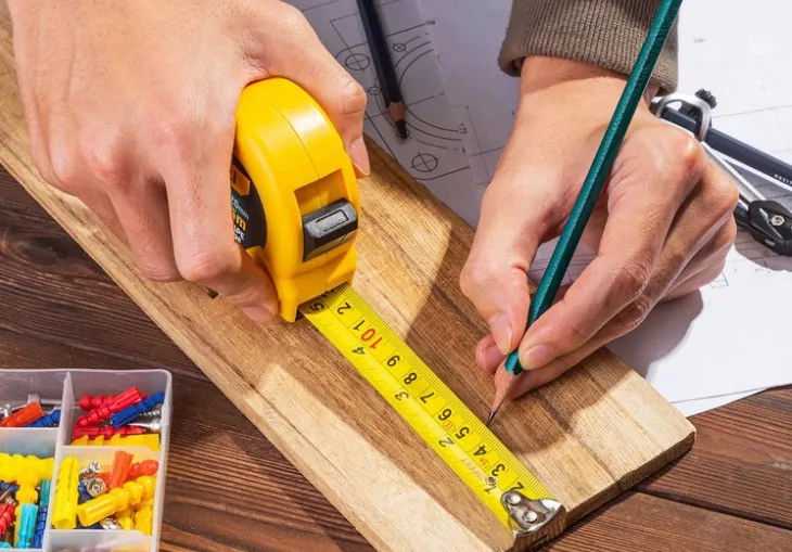 What does the tape measure measure?